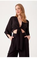 Blusa Crepe Ampla No Frente