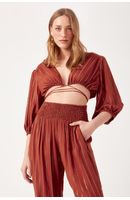 Blusa Transpassada Lurex