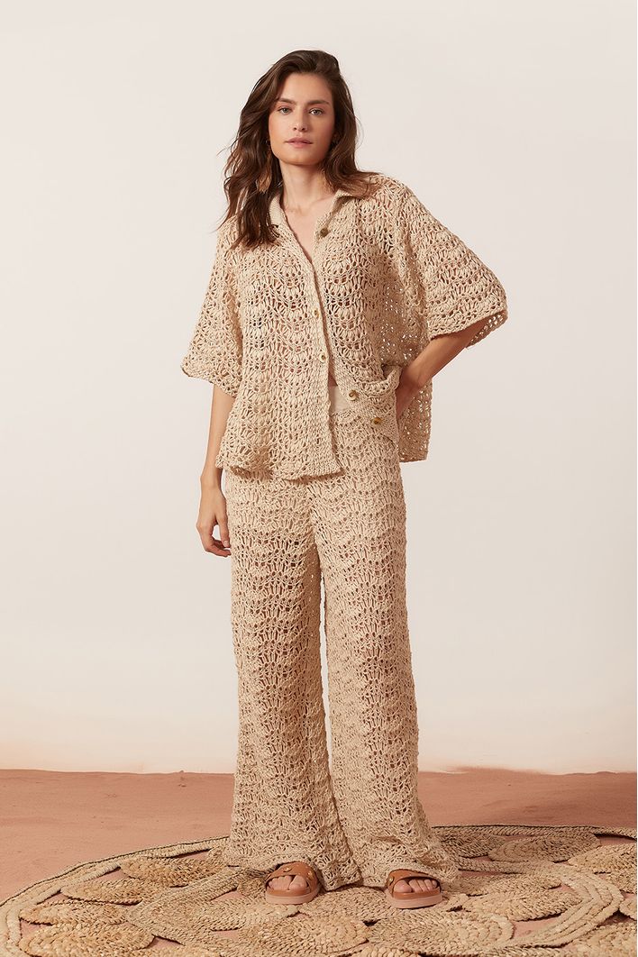 Camisa Crochê Botões