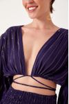 Blusa Transpassada Lurex