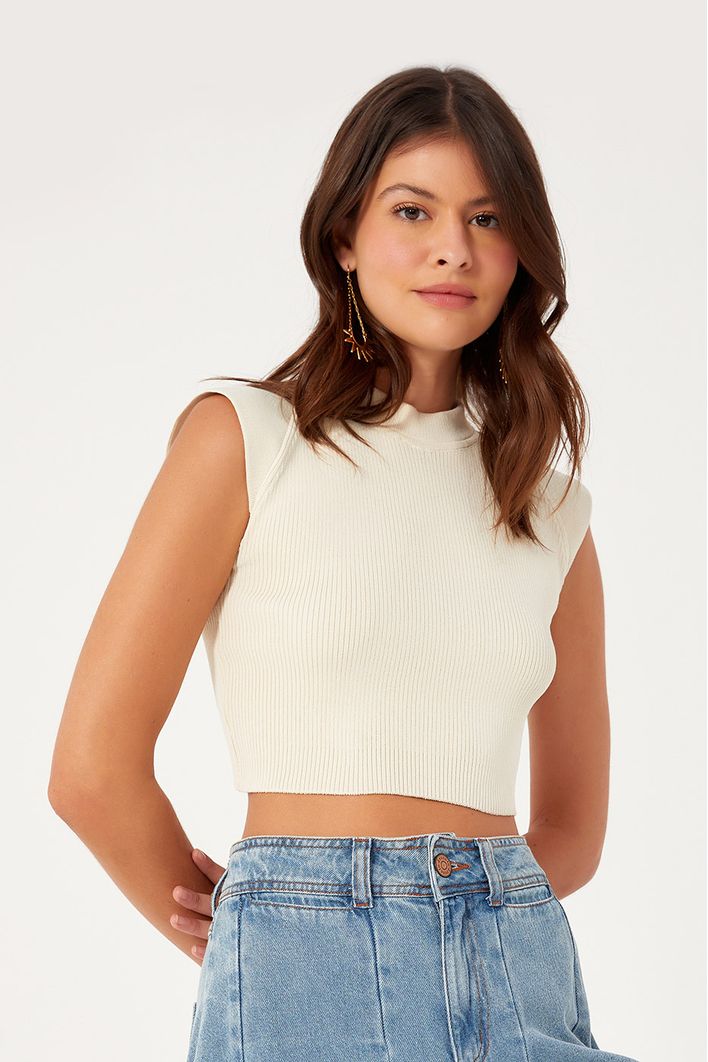 Blusa Tricot Canelada