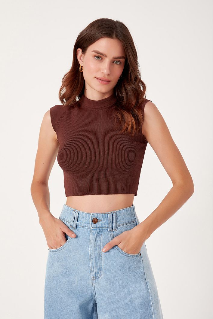 Blusa Tricot Canelada