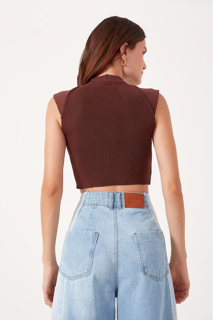 Blusa Tricot Canelada