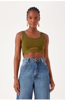 Blusa Tricot Regata Fenda