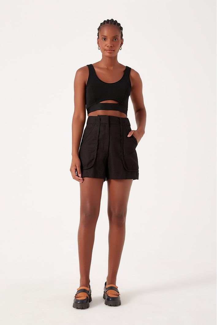 Blusa Tricot Regata Fenda