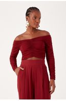 Blusa Franzida Manga Longa