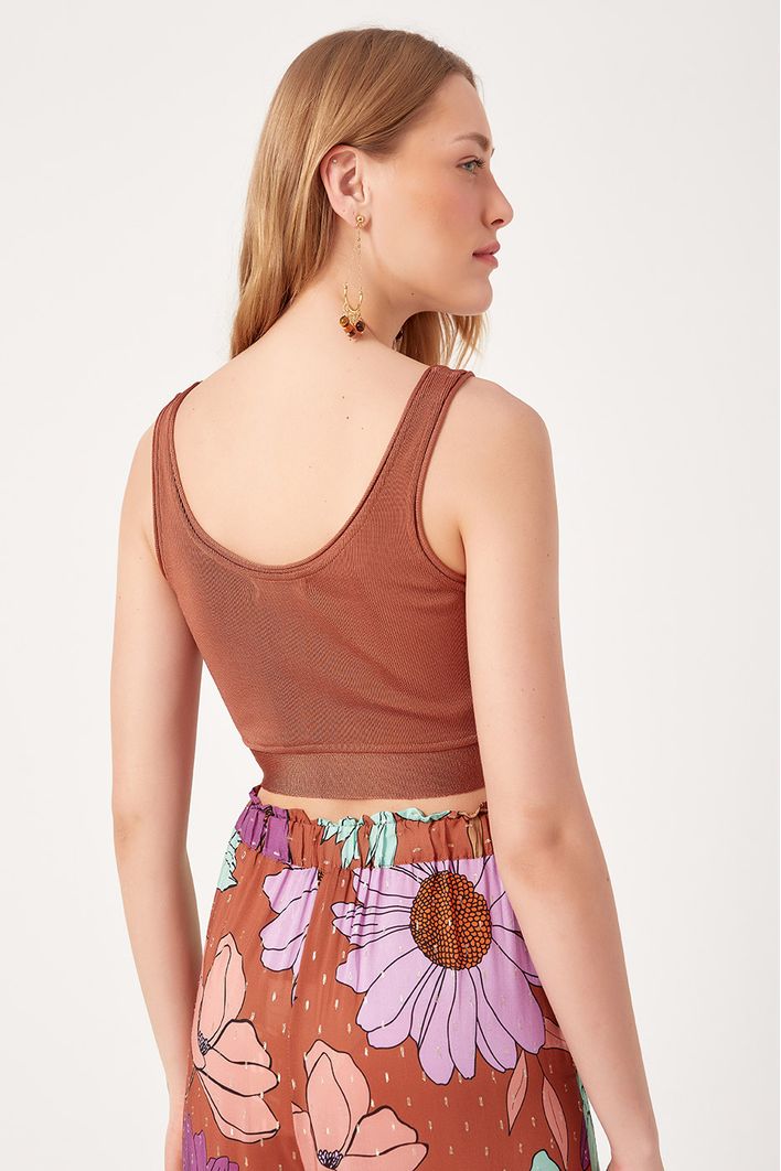 Blusa Tricot Regata Fenda