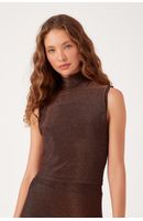 Blusa Gola Roulê Lurex