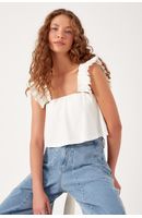 Blusa Malha Manga Tecido Pregas