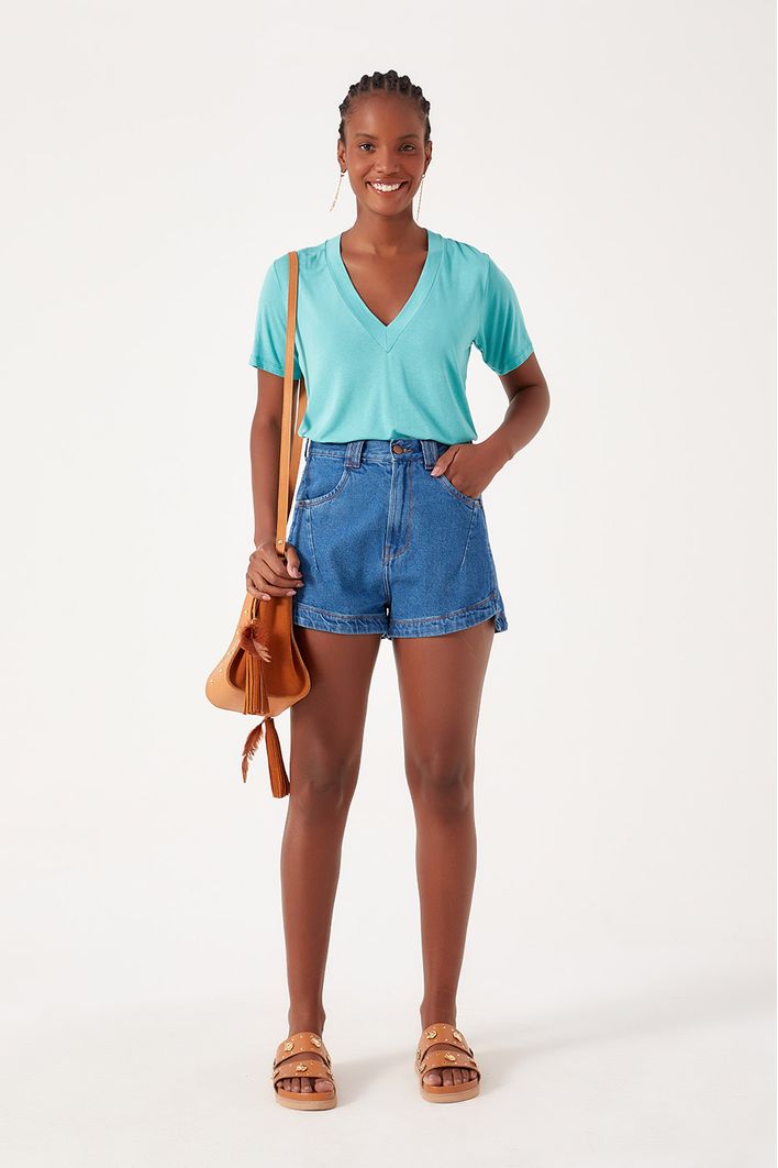 Blusa Básica Decote V