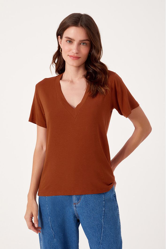 Blusa Básica Decote V
