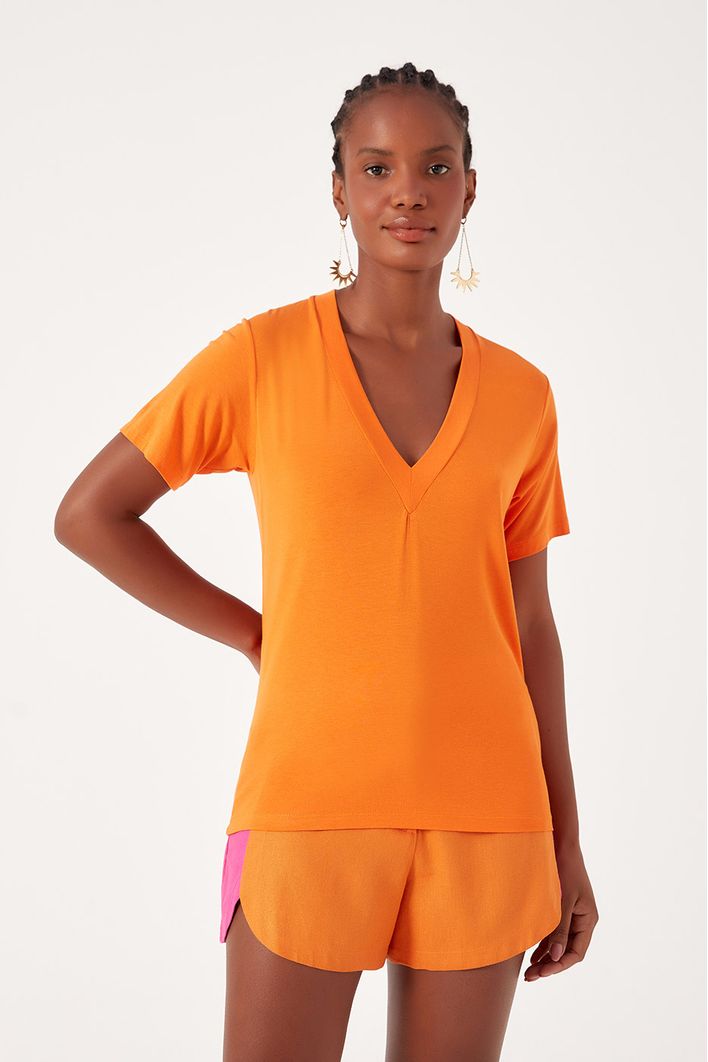 Blusa Básica Decote V