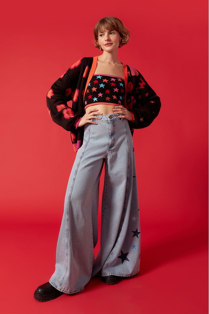 Top Tricot Jacquard Happy