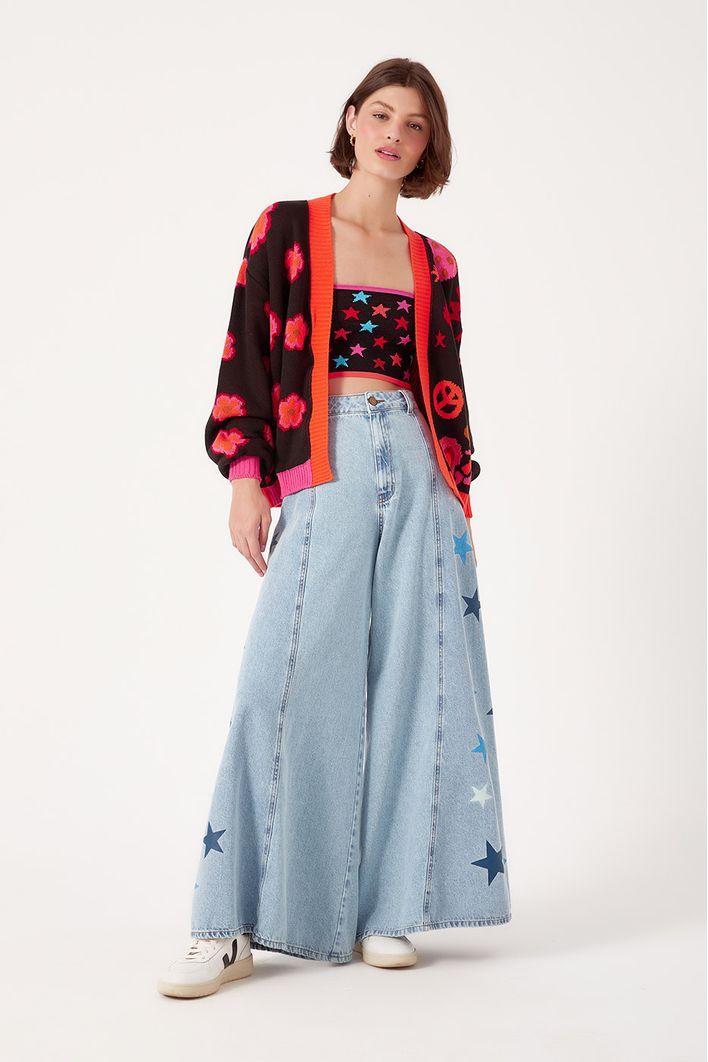 Top Tricot Jacquard Happy