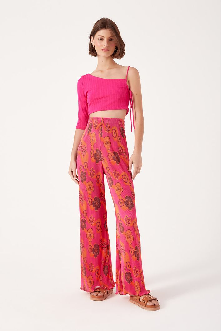 Blusa Cava Franzida Canelada