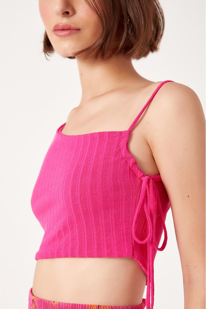Blusa Cava Franzida Canelada