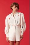 Camisa Manga Ampla Bordados