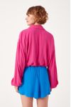 Camisa Cropped Franzido Cintura