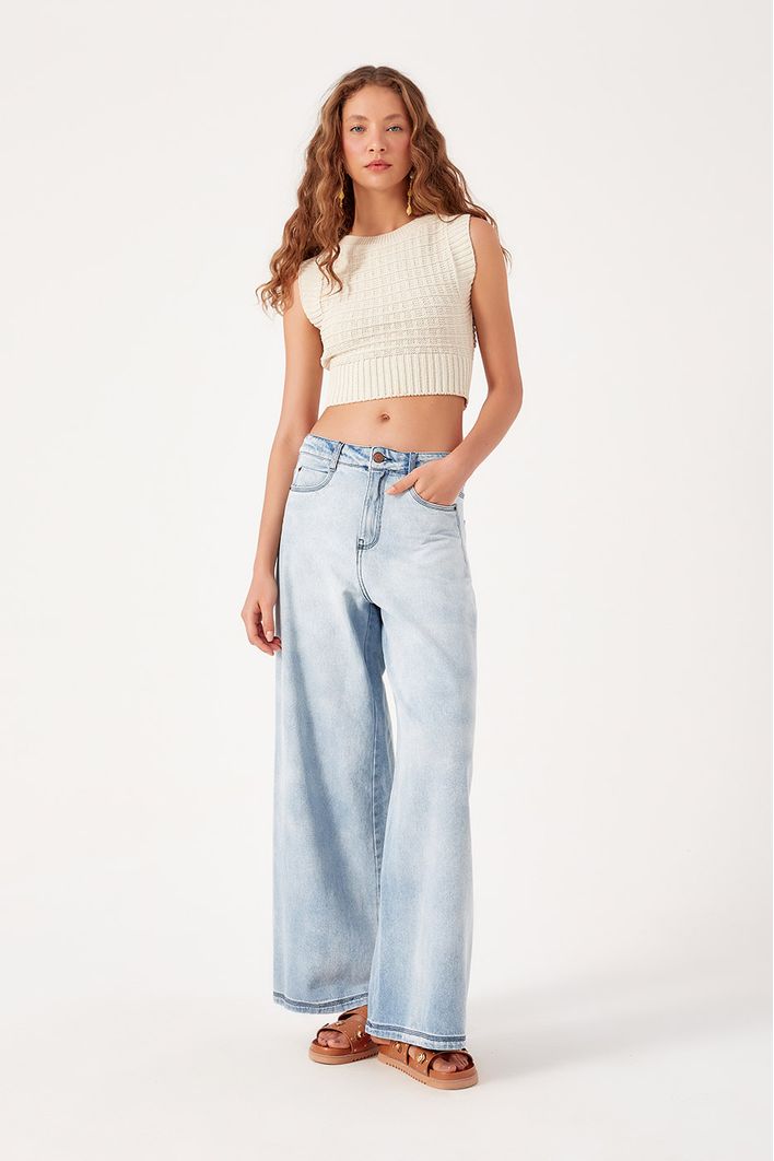 Blusa Tricot Frente Unica