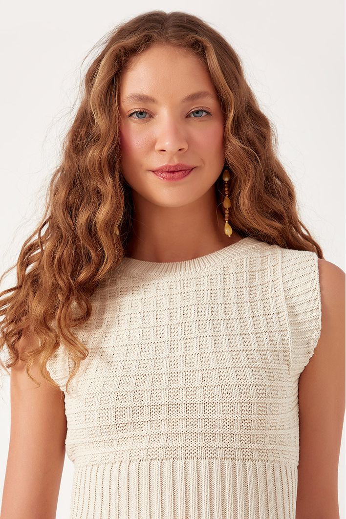 Blusa Tricot Frente Unica