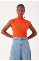 Blusa Tricot Gola Alta