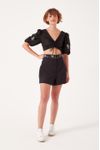 Blusa Franzido Bordado Bandana
