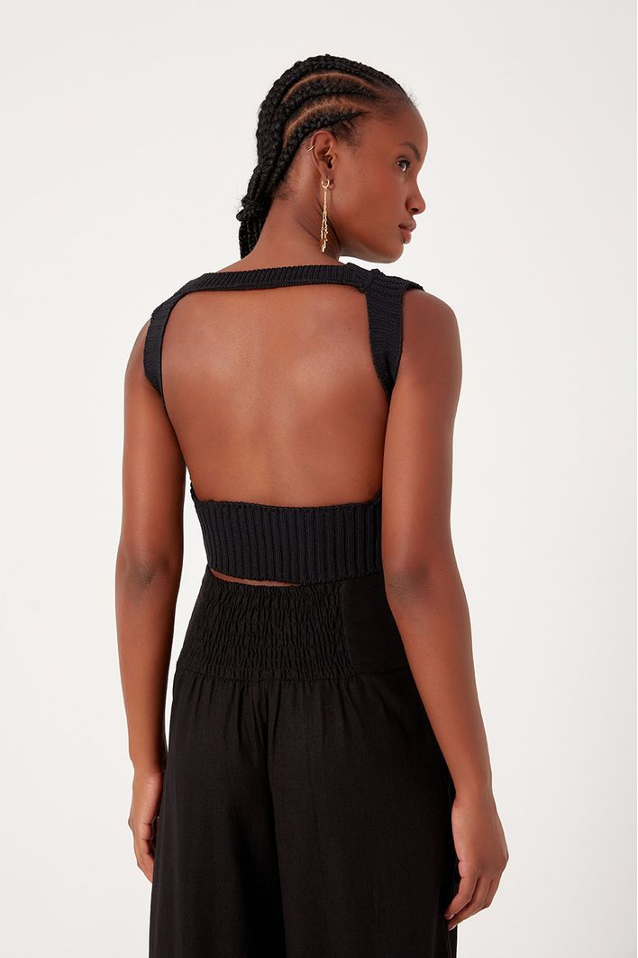 Blusa Tricot Frente Unica