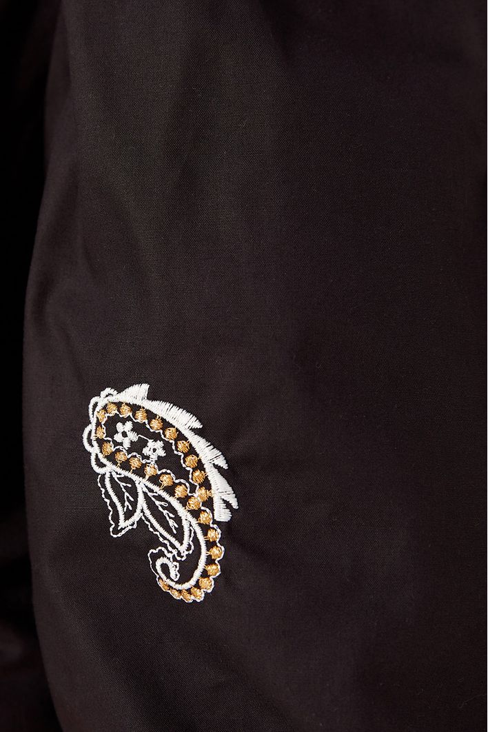 Blusa Franzido Bordado Bandana