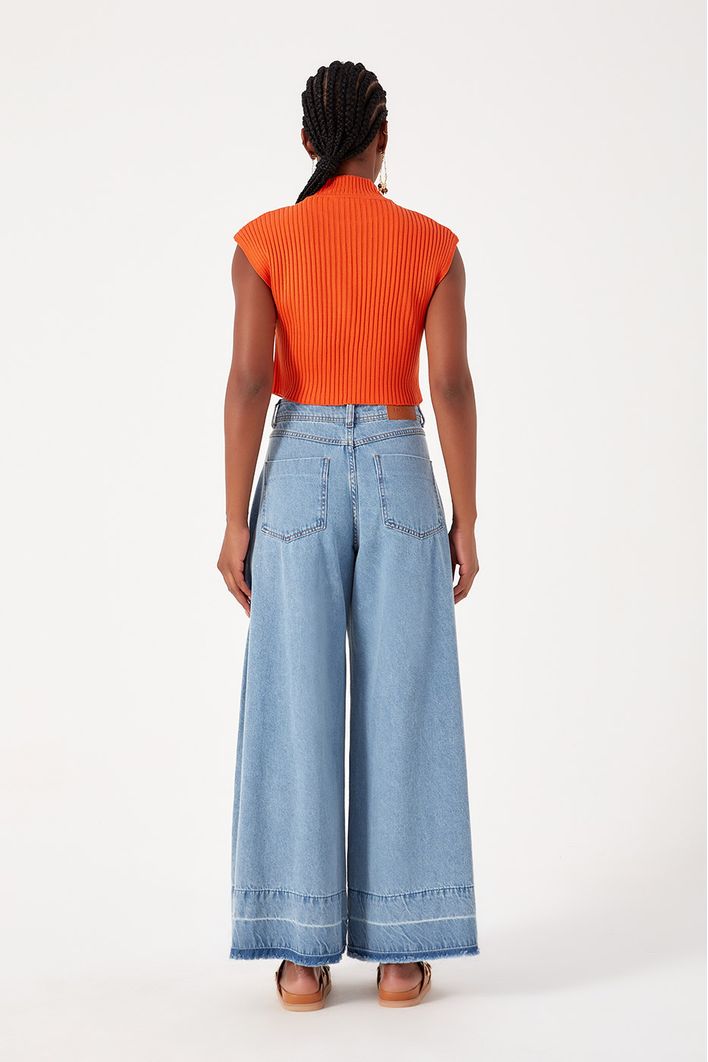 Blusa Tricot Gola Alta