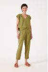 Blusa Linho Recorte Ombro
