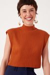 Blusa Tricot Gola Alta