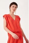 Blusa Linho Recorte Ombro