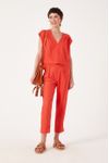 Blusa Linho Recorte Ombro