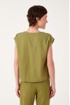 Blusa Linho Recorte Ombro
