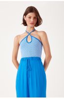 Blusa Tricot Jacquard Quadradinhos