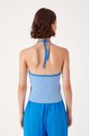 Blusa Tricot Jacquard Quadradinhos