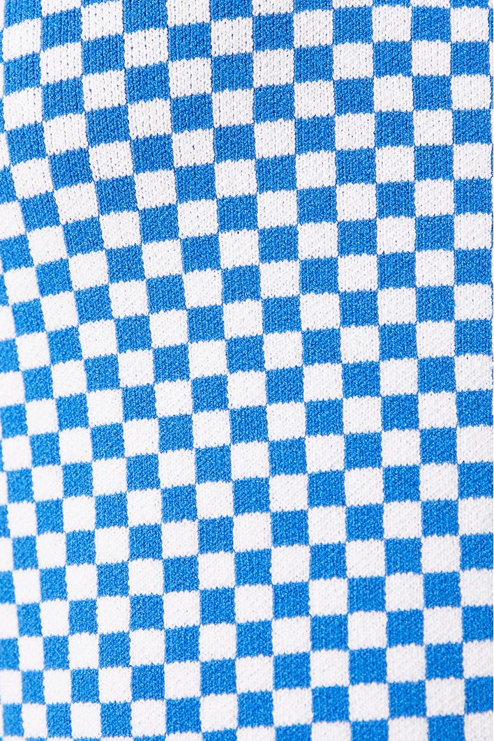 Blusa Tricot Jacquard Quadradinhos