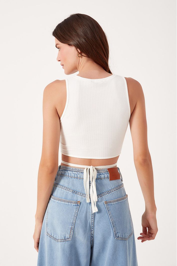 Cropped Canelada Com Amarração