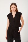 Blusa Linho Quadradinha Botões