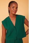 Blusa Linho Quadradinha Botões
