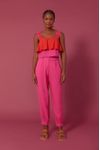 Blusa Linho Alça Bordada