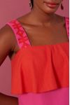 Blusa Linho Alça Bordada