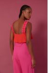 Blusa Linho Alça Bordada