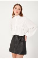 Camisa Crepe Gola Alta