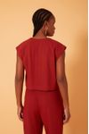 Blusa Linho Quadradinha Botões
