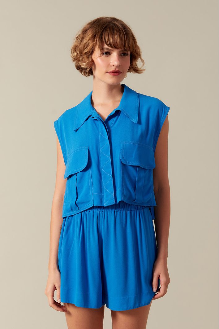 Camisa Utilitária Crepe