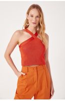 Blusa Tricot Decote Cruzado