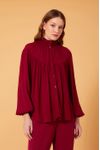 Camisa Crepe Gola Alta