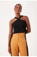 Blusa Tricot Decote Cruzado