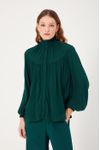 Camisa Crepe Gola Alta
